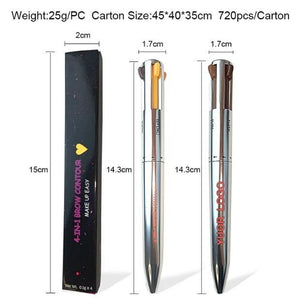 GK 4 IN 1 EYEBROW PENCIL - 4 COLOUR VARIANTS