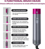 GK 5 in 1 Multifunctional Hair Dryer Styling Tool, Detachable 5-in-1 Multi-Head Hot Air Comb, The Negative Ion Automatic Suction Hair Curler