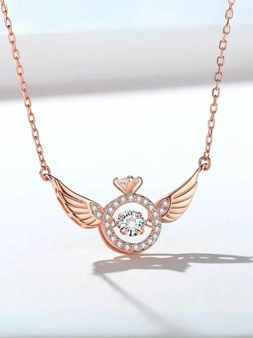 GK Rose Gold Angel Wings Pendant Necklace