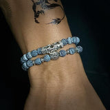 GK Natural Stone Owl Bracelet