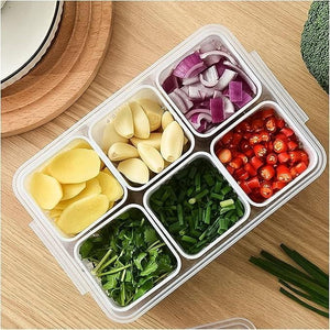 GK Food Storage Container with Lid and 6 Dividers