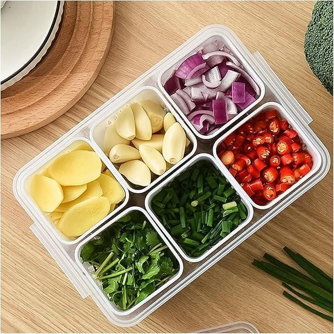 GK Food Storage Container with Lid and 6 Dividers