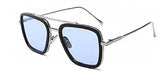 GK Unisex Blue Silver Retro Square Sunglass
