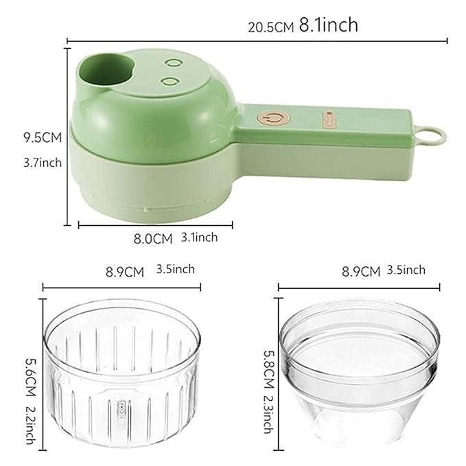 GK 4 in 1 Portable Electric Vegetable Chopper Set