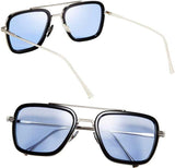 GK Unisex Blue Silver Retro Square Sunglass