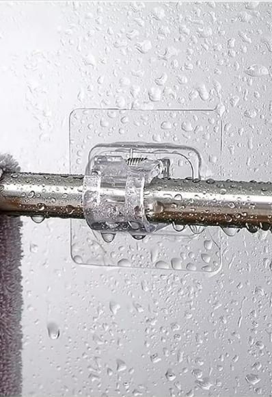 GK Self-Adhesive Rod Clips and Hooks - Pack of 6