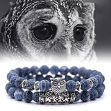 GK Natural Stone Owl Bracelet