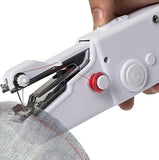 GK Stitch Portable Handheld Cordless White Sewing Machine