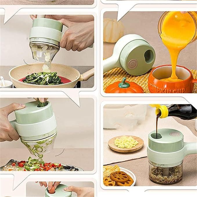 GK 4 in 1 Portable Electric Vegetable Chopper Set