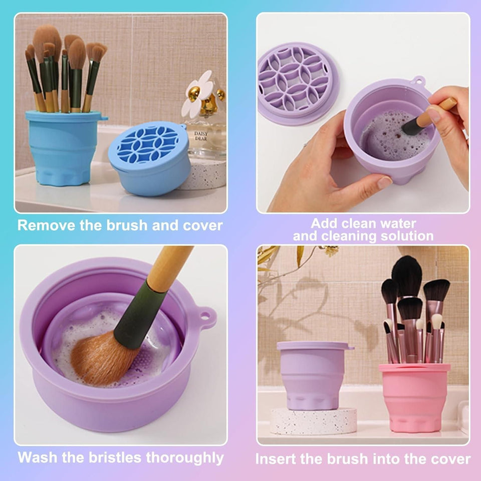 GK Silicon Makeup Brushes Cleaning Cup