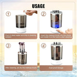 GK Make Up Brush Cleaner,Electric Brush Cleaner, USB Rechargeable Automatic Deep Cosmetic Cleaning Device
