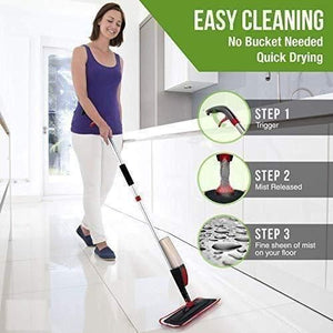 GK 360-Degree Spray Mop with Microfiber for Wet and Dry Cleaning