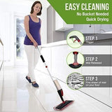 GK 360-Degree Spray Mop with Microfiber for Wet and Dry Cleaning