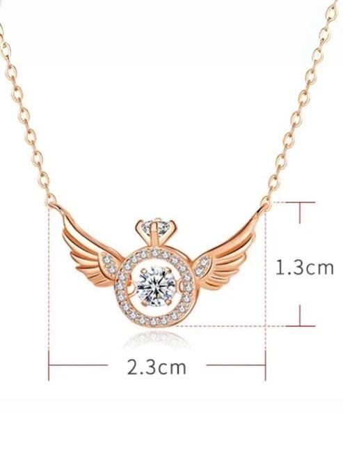 GK Rose Gold Angel Wings Pendant Necklace