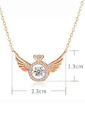 GK Rose Gold Angel Wings Pendant Necklace