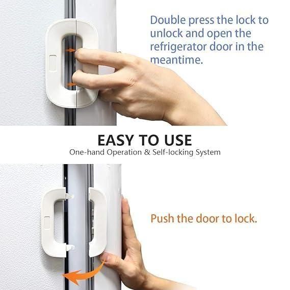 GK Refrigerator Lock l Cabinet Locks with Strong Adhesive