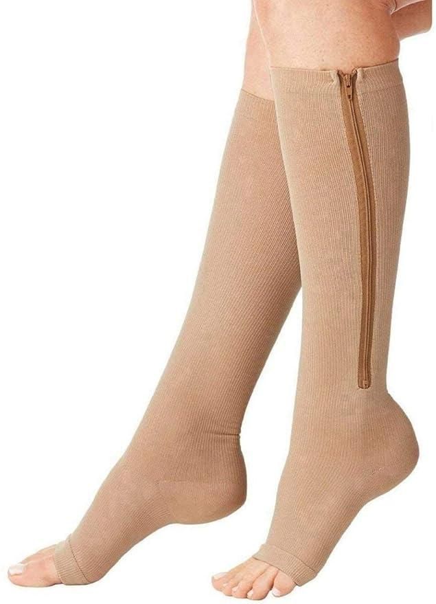 GK Unisex Medical Zipper Compression Socks (Pair of 1)
