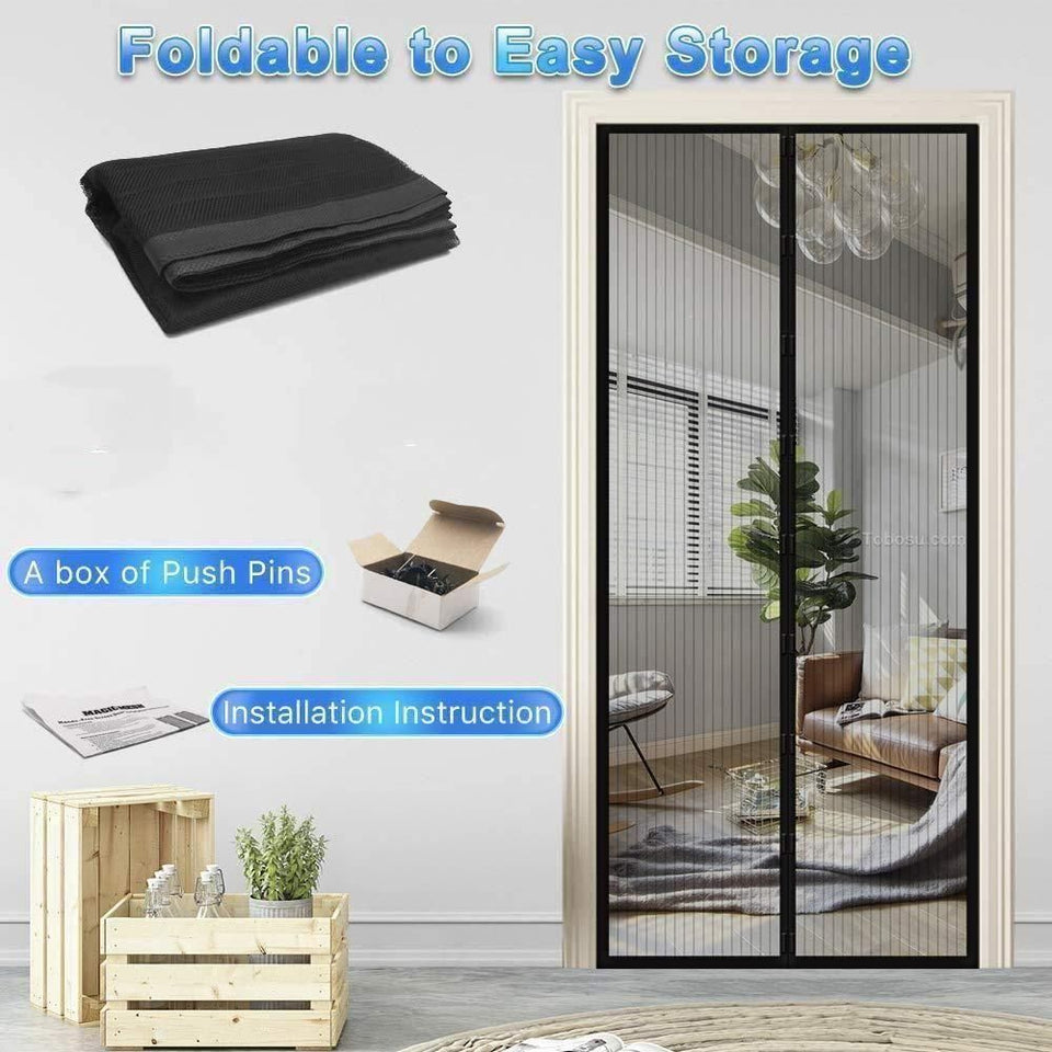 GK Mesh Screen Net Home Magnetic Foldable Anti Mosquito Door Curtains