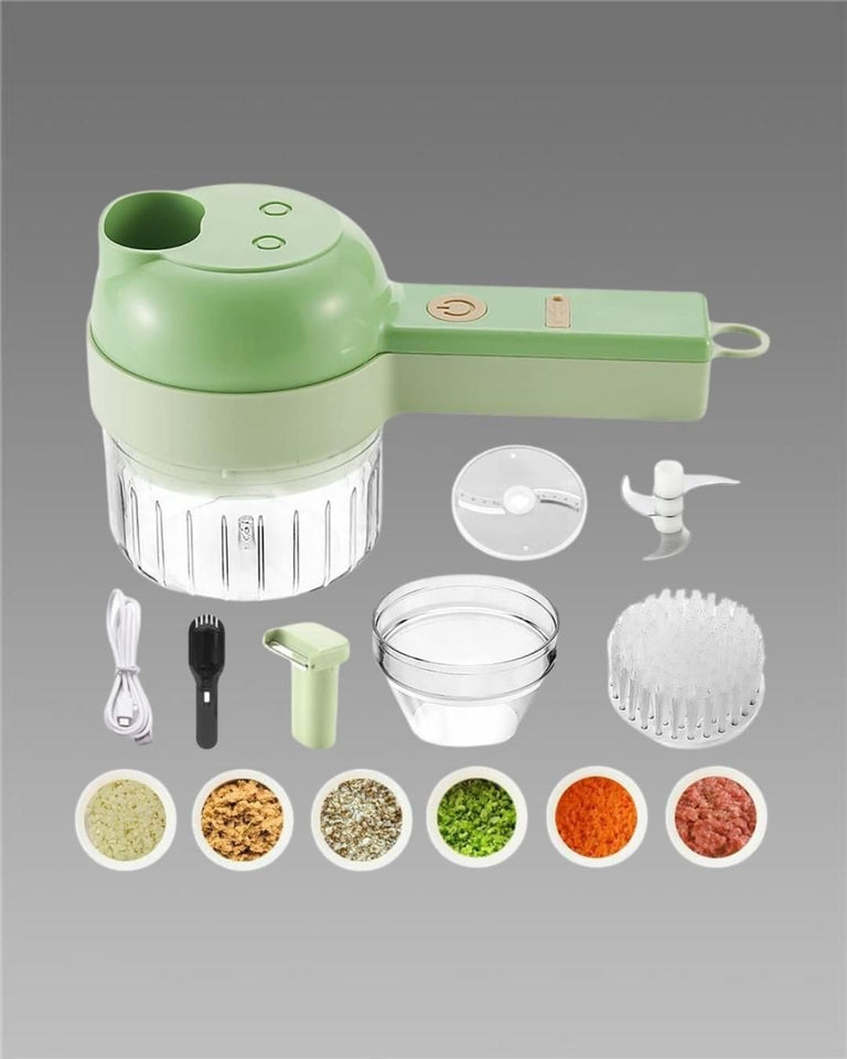 GK 4 in 1 Portable Electric Vegetable Chopper Set