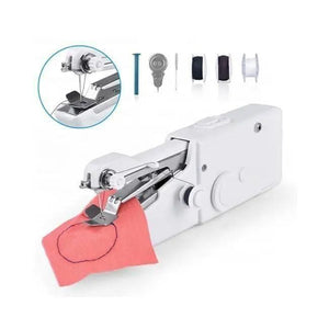 GK Stitch Portable Handheld Cordless White Sewing Machine