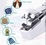 GK Stitch Portable Handheld Cordless White Sewing Machine