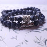 GK Natural Stone Owl Bracelet