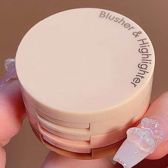 GK Travel Friendly 3-in-1 Palette - Blusher + Highlighter + Mini Compact