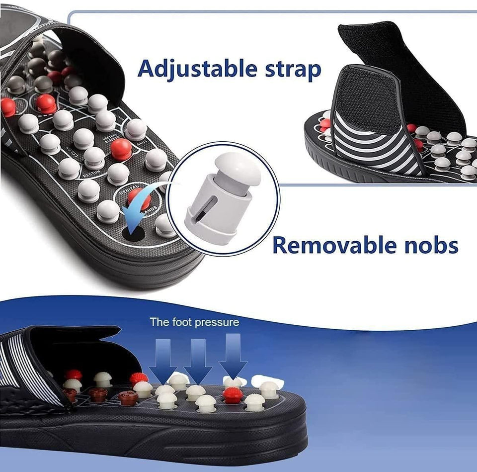 GK Unisex Acupressure and Magnetic Therapy Slippers for Full Body Circulation