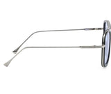 GK Unisex Blue Silver Retro Square Sunglass